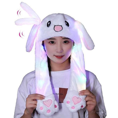 Cute Rabbit Plush Bunny Cap - The Ears Pop Hat Funny Bunny